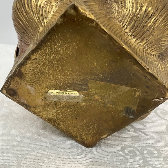 Vintage MCM Hollywood Regency Brass Clam Shell Planter or Vase - Picture 3 of 9